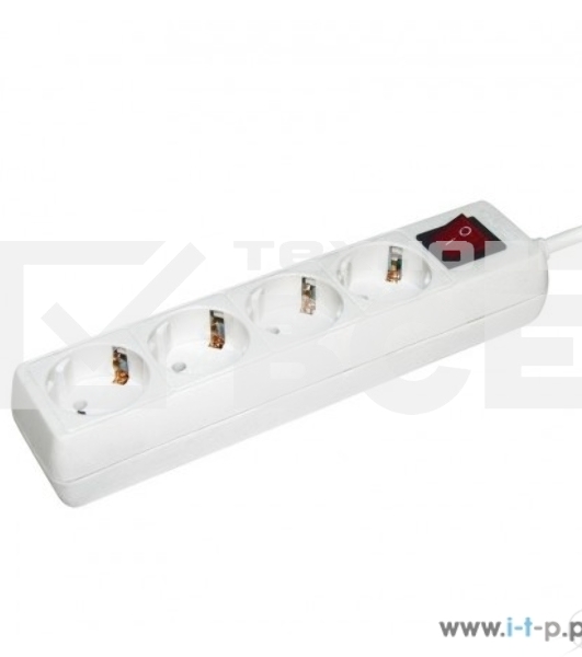 Удлинитель 4х5 м с заземл. 16А IP20 У04К с выкл. 2P+PE IEK WYP10-16-04-05-ZK-N