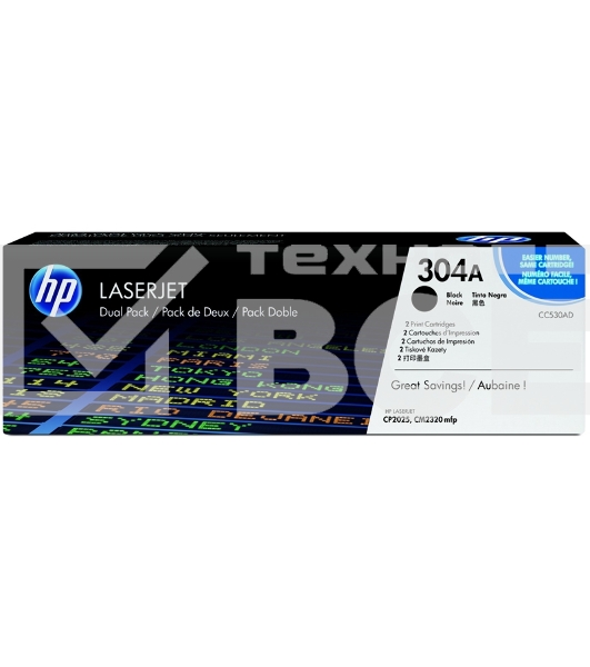Картридж лазерный двойная упаковка HP CC530AD черный LJ CP2025/CM2320
