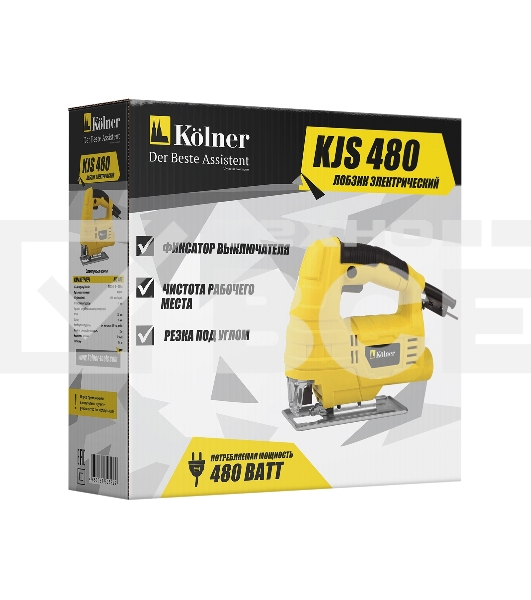 Лобзик электрический KOLNER KJS 480 480 Вт, частота ходов 3000 ход/мин