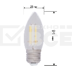 Лампа светодиодная филаментная Rexant Свеча CN35 9.5 Вт 950 Лм 4000K E27 прозрачная колба, фото3