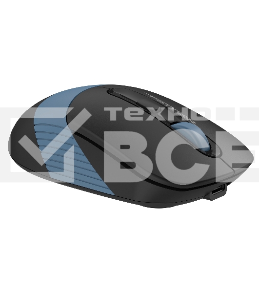 Мышь беспроводная A4Tech Fstyler FB10C черный/синий, 2000 dpi, радиоканал, Bluetooth, USB, кнопки - 4