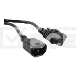 Кабель Hyperline PWC-IEC13-IEC14-1.0-BK Кабель питания монитор-компьютер IEC 320 C13 - IEC 320 C14 (3x0.75), 1 м, фото 1