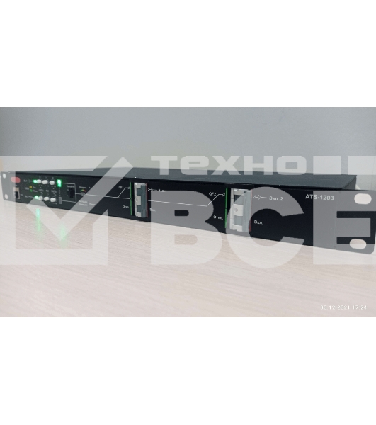 Автоматический ввод резерва Elemy ATS-1203/16/S/E/DO, 1U, 220B, 16A, Ethernet, Digital Output, in (2) C20, out (1) C19 (6) C13