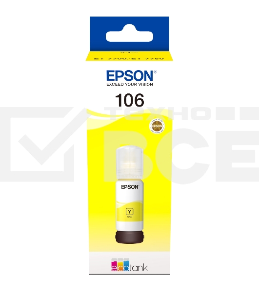 Чернила Epson 106Y C13T00R440 желтый (70 мл) для Epson L7160/7180