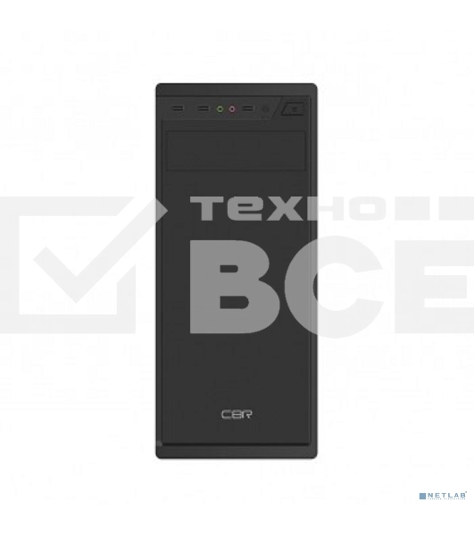 Компьютерный корпус CBR PCC-ATX-J02-450W ATX Miditower J02, c БП PSU-ATX450-12EC, 2*USB 2.0, HD Audio+Mic, Black