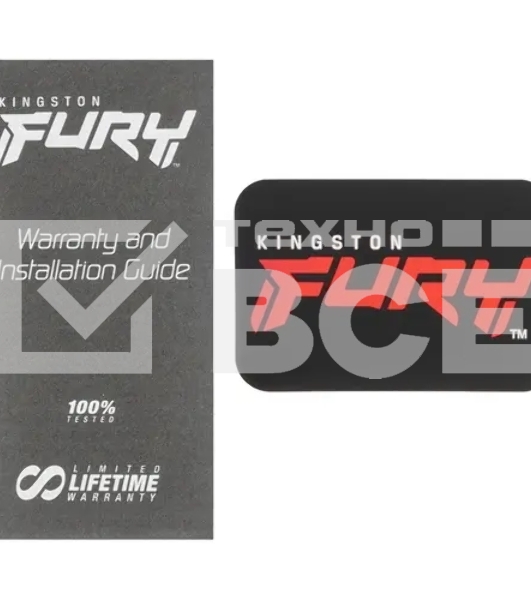 Оперативная память Kingston Fury Renegade, DDR5, 16GB (1x16GB), 8000MHz, CL38, с радиаторами, серебристый/черный