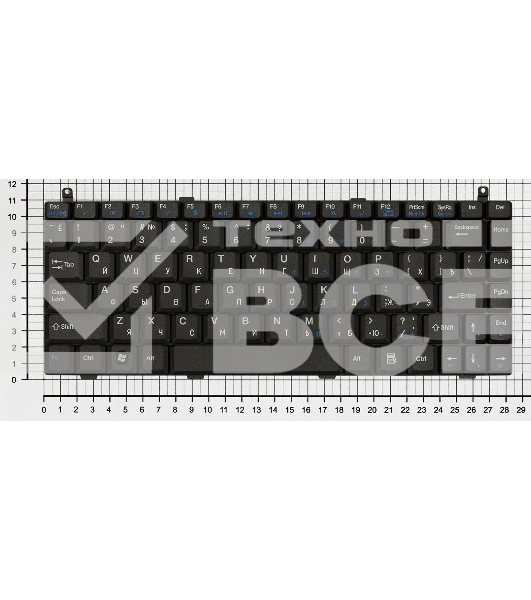 Клавиатура для ноутбука Lenovo F30 F30A черная