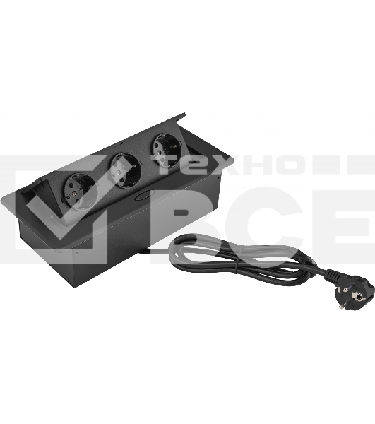 Розетка Cactus CS-SOCKET-EU3-BK для столешницы (уп.:1шт)