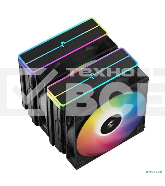 Кулер для процессора DEEPCOOL AG620 BK ARGB V2 черный 120мм алюминий+медь 1850rpm 29.4db 4-pin 260W 157мм