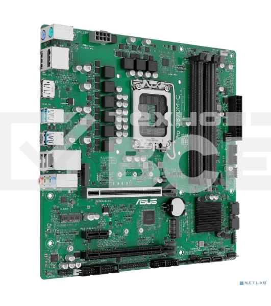 Материнская плата ASUS Pro Q870M-C-CSM, LGA1851, Intel Q870, 4xDDR5, 4xSATA, 2xM.2, 1xPCIe 5.0 x16, 1xPCIe 4.0 x4, 1xPCIe 4.0 x1, 2xDP, 1xHDMI, 1xPS/2, 1x1Gb LAN, 3xUSB-A 10Gbps, 1xUSB-A 5Gbps, 2xUSB-A 2.0, 3x3.5 мм, 7.1, mATX