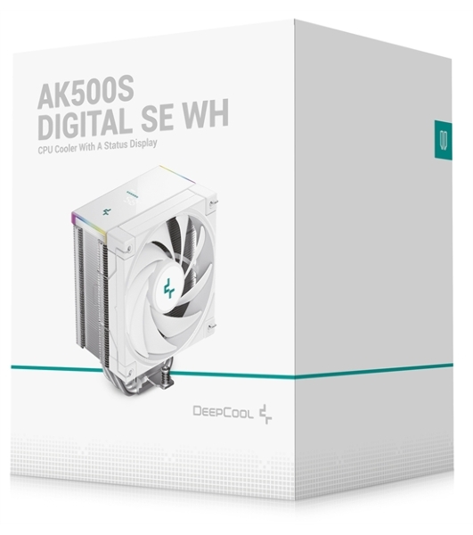 Кулер для процессора DEEPCOOL AK500S DIGITAL SE WH LGA20XX/1700/1200/115X/AM5/AM4 (12шт/кор, TDP 240W, PWM, Fan 120мм, 5 тепл. трубок, Copper Base, белый) RET (R-AK500S-WHADMN-GJD)
