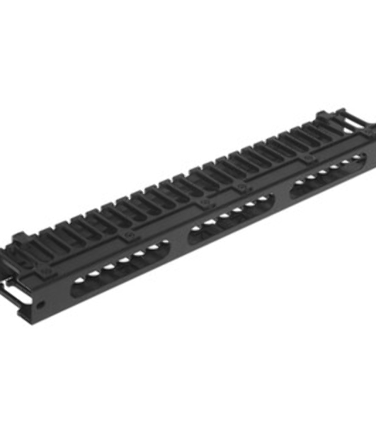 Органайзер LANMASTER (LAN-ORG/CV-1U) кабельный 19' c крышкой. 1U