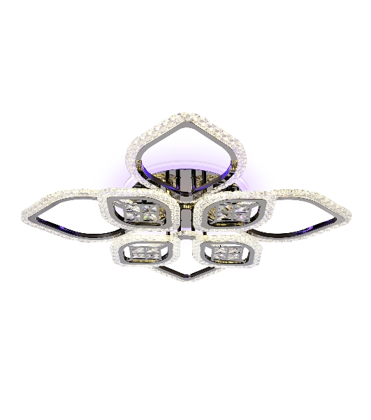 Светильник Ambrella light FA2835/4+4 DCH черный хром 3000K/4200K/6400K 118W 750*750*120 (ПДУ РАДИО 2.4G)