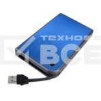 Внешний корпус для HDD/SSD AgeStar 3UB2A14 SATA II пластик/алюминий синий 2.5