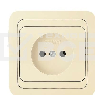 Розетка 1-м СП Mimoza 16А IP20 без заземл. крем/крем Makel 25022