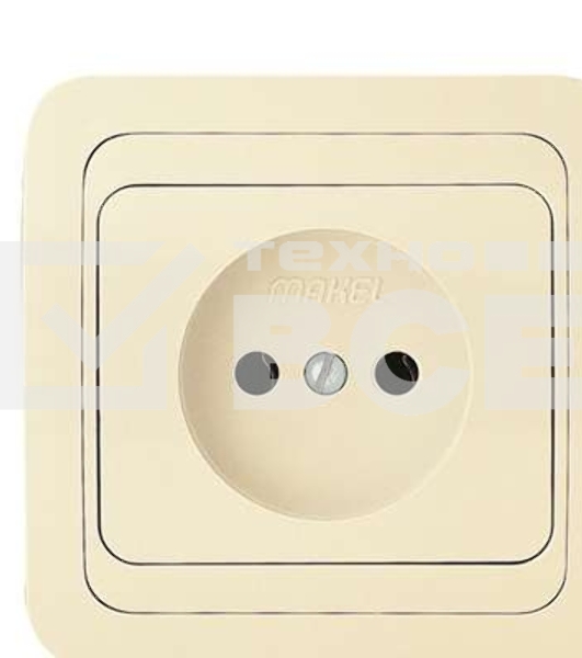 Розетка 1-м СП Mimoza 16А IP20 без заземл. крем/крем Makel 25022
