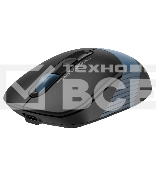 Мышь беспроводная A4Tech Fstyler FB10C черный/синий, 2000 dpi, радиоканал, Bluetooth, USB, кнопки - 4