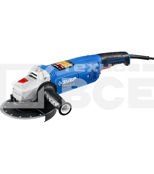 Угловая шлифовальная машина Зубр 180 мм, 2000 Вт, компакт, серия Профессионал