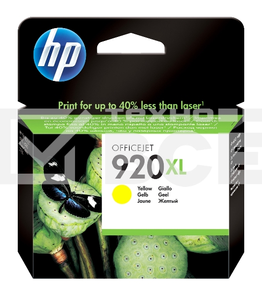 Картридж струйный HP 920XL CD974AE желтый для HP OJ 6000/6500 (700стр.)