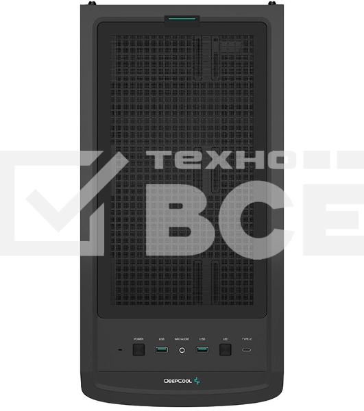 Компьютерный корпус Deepcool CK560 без БП, боковое окно (закаленное стекло), 3xARGB LED 120мм вентилятора спереди и 1x140мм вентилятор сзади, черный, ATX