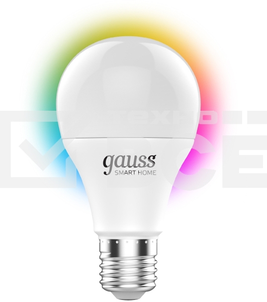 Лампа Светодиодная Gauss Smart Home RGBW E27 A60 8.5 Вт 2700-6500K 1/10/100