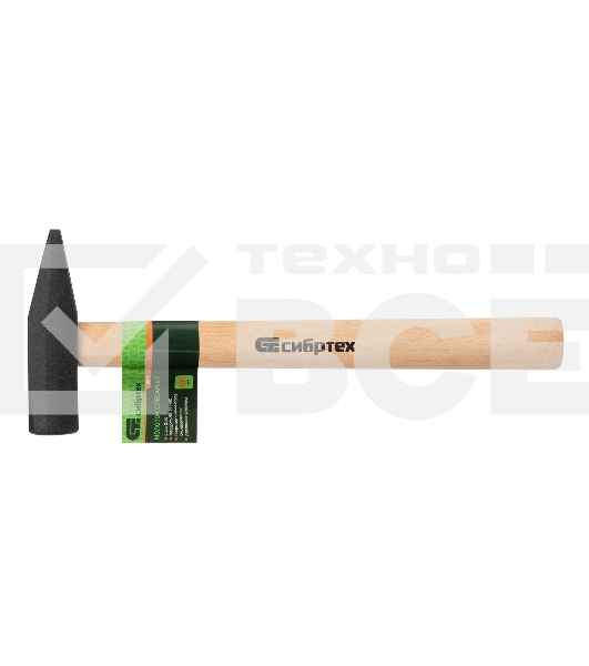 Молоток слесарный Сибртех 600 г, квадратный боек, деревянная рукоятка