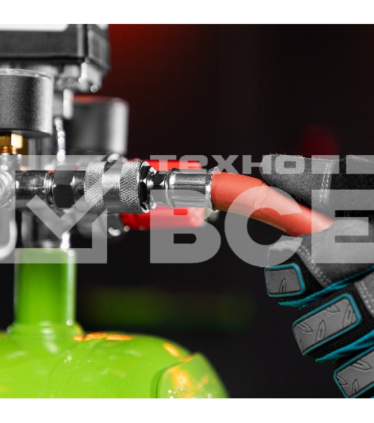 Шланг пневматический резиновый Stels 57021 10x16мм, 24 бар, армированный, быстросъем, 10 м