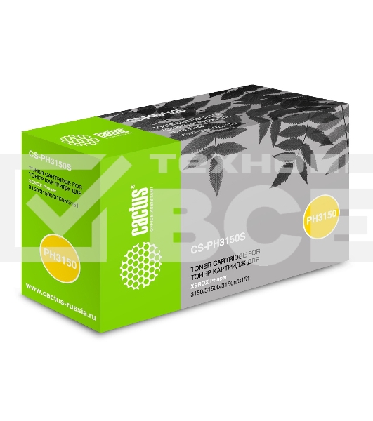 Картридж лазерный Cactus CS-PH3150S 109R00746 черный (3500 стр.) для Xerox Phaser 3150/3150b/3150n/3151