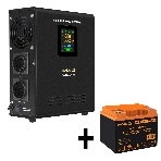 Комплект Источник бесперебойного питания EX295996RUS + батарея 40Aч EX282979RUS 1шт (инвертор, синус, для котла, настенный) ExeGate FineSine SX-800.LCD.AVR.2SH <800VA/500W, чистая синусоида, цветной LCD-дисплей, AVR, 2*Schuko, линейно-интерактивный, крепление настенное/универсальное, черный> + батарея ExeGate HR 12-40 (12В, 40Ач) 1шт, фото9