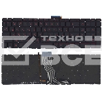 Клавиатура для ноутбука HP Omen 17-W000 черная с красной подсветкой, фото4