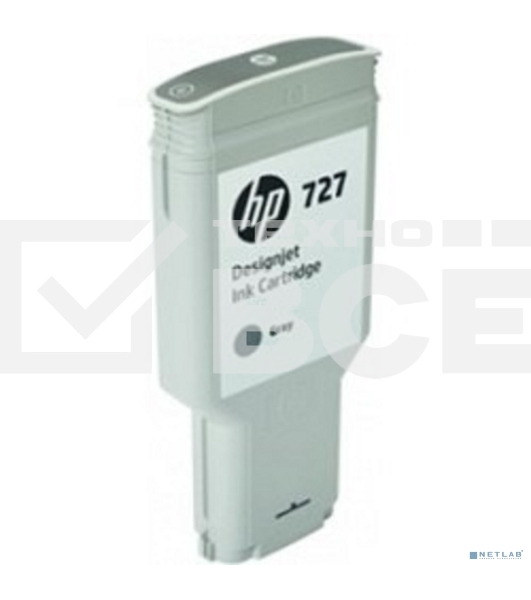 Картридж струйный HP 727 с чернилами фотографического черного цвета для принтеров Designjet, 300 мл