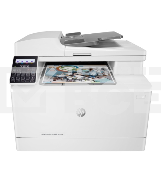 МФУ лазерный HP Color LaserJet Pro M183fw (7KW56A), A4, цветной, печ. до 16 стр/мин., скан. до 15 стр/мин. (ч/б) 8 стр/мин. (цвет), 600 x 600 dpi (печать) 1200x1200dpi (скан.), USB, RJ-45, Wi-Fi, Air Print, Mopria