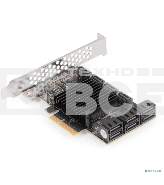 Контроллер ExeGate EXE-510 (PCI-E x4, SATA3 6Gb/s, 10 int, ASMedia Chipset ASM1166+JMB575)