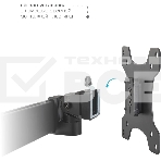 Кронштейн Kromax OFFICE-20 black, 1 шт/уп. Кр. алюм. настол. для мон. 17