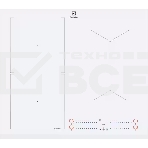 Индукционная варочная панель Electrolux CIS62450FW на 4 конфорки, сенсорный слайдер DirectAccess, SenseCookBoil,Stop&Go, PowerBoost и Bridge, мощность: 7.8-11.7 кВт, независимая установка, размеры (ШхГ): 59x52 см,белый, фото 1
