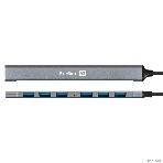USB-концентратор 7-в-1 ExeGate DUB-761C3 (кабель-адаптер USB Type-A + Type-C --> 6xUSB2.0, 1xUSB3.0, Plug&Play, серебристый), фото9