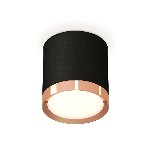 Светильник Ambrella Light XS8142005 SBK/PPG черный песок/золото розовое полированное GX53 (C8142, N8126)