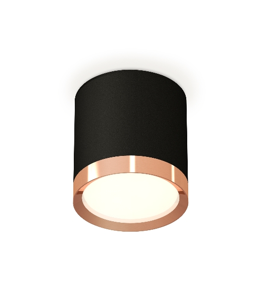 Светильник Ambrella Light XS8142005 SBK/PPG черный песок/золото розовое полированное GX53 (C8142, N8126)