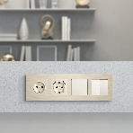 Рамка на 4 поста  AluMax (шампань) W0043511, фото4