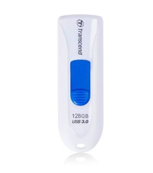 Флешка USB Transcend Jetflash 790 (TS128GJF790W), 128Gb, USB 3.0, R/W 90/40, белый