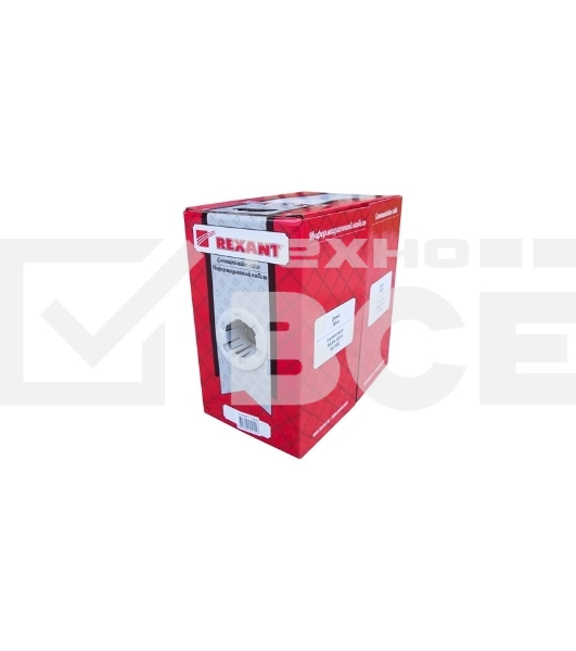 Кабель витая пара Rexant FTP 4PR 24AWG, CAT5e наружный (OUTDOOR) (бухта 305м) (в коробке)