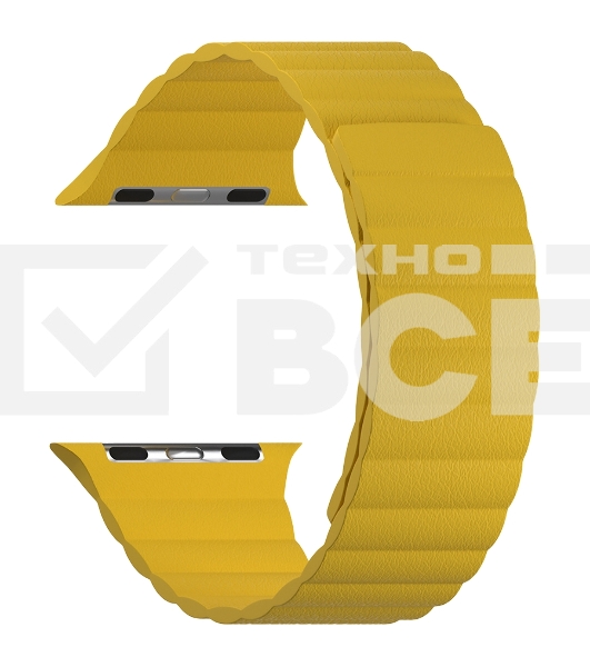 Кожаный ремешок для Apple Watch 38/40 mm LYAMBDA POLLUX DSP-24-40-YL Yellow