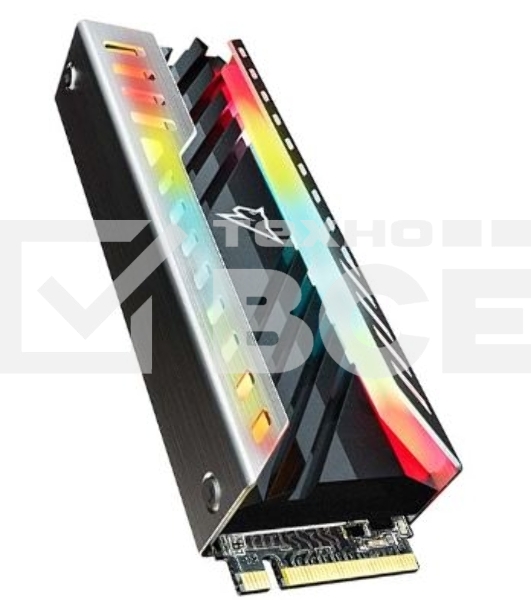 Накопитель SSD Netac NV3000 RGB, 2TB, PCIe 3.0 x4, M.2 2280, NVMe, R/W 3500/2100, с радиатором