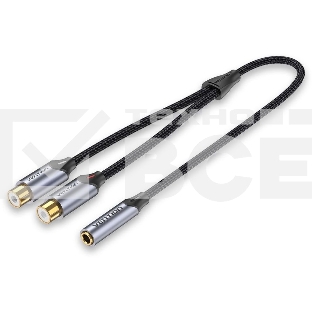 Переходник-разветвитель Vention гибкий Jack 3.5 mm F / 2RCA  F - 0.3м