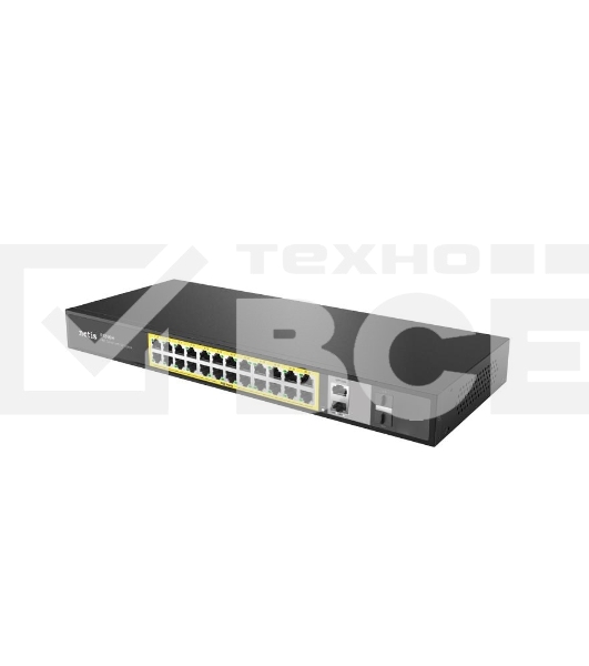 Коммутатор 24PORT 10/100M POE 4GE COMBO P124GH NETIS