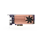 Плата расширения QNAP QM2-2P2G2T Expansion card 2 slots M.2 2280 NVMe. PCIe Gen3 x4 interface, 2x 2.5 GbE BASE-T., фото 1