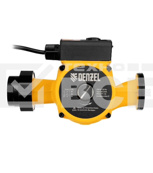 Циркуляционный насос Denzel CP32-4, напор 4 м, 50 л/мин, 1 м кабель, монт. длина 180 мм