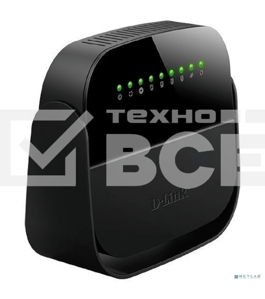Роутер беспроводной D-Link DSL-2640U/R1A ADSL2+ черный (Annex A)