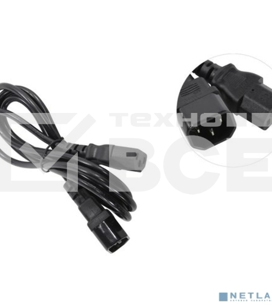 Кабель монитор-компьютер (UPS->уст-во) ExeGate Power EC-1,8P (С13->С14) VDE-250V-3*0,5-CU, 6A, 1.8м
