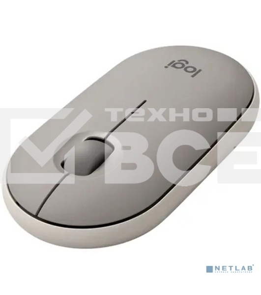 Мышь беспроводная Logitech Pebble M350 серый, 1000 dpi, радиоканал, Bluetooth, USB, кнопки - 3